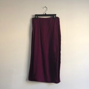 Madewell Fuchsia Silk Skirt